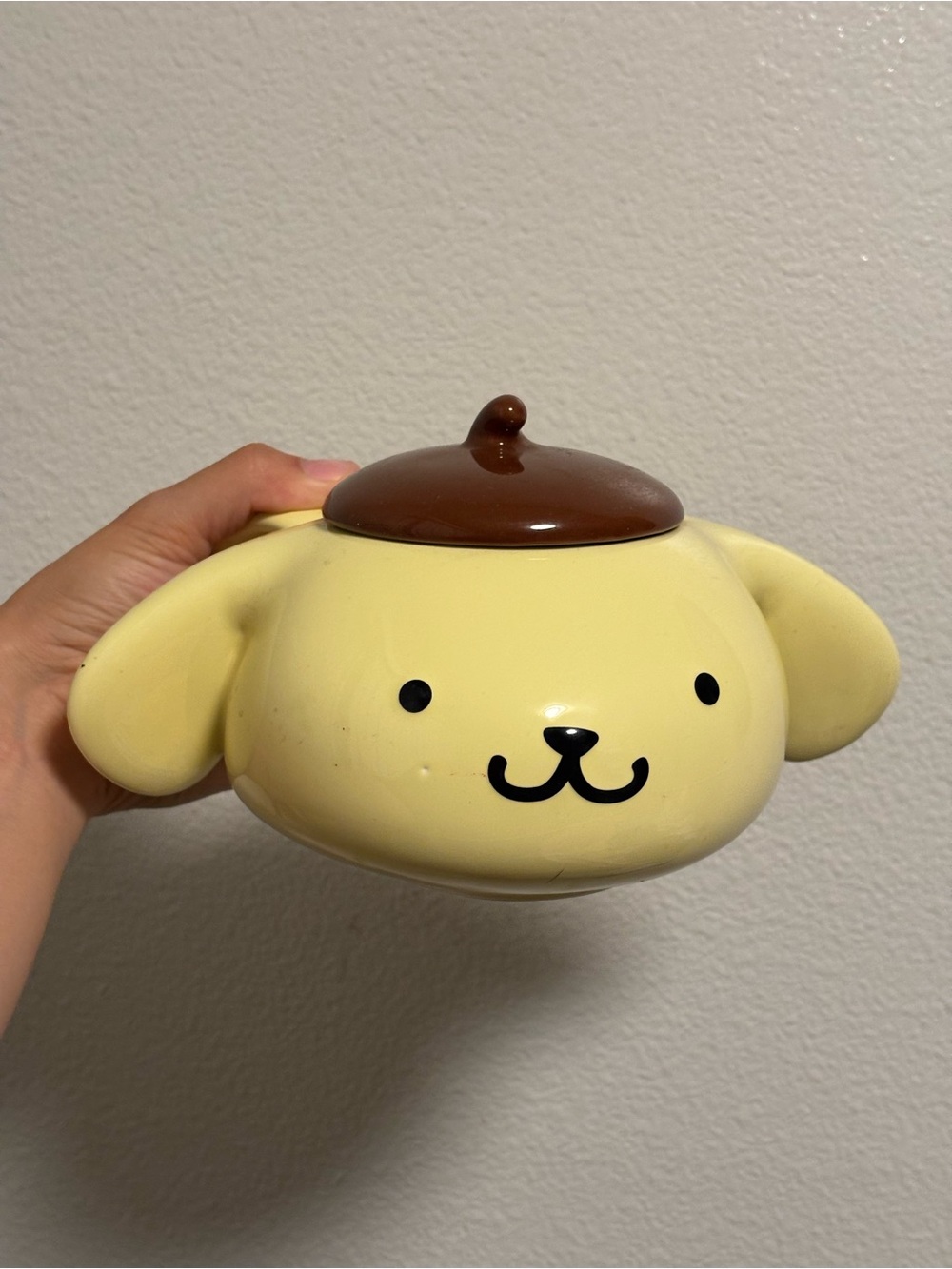 Sanrio Pompompurin Yellow Ceramic Mug with Brown Lid